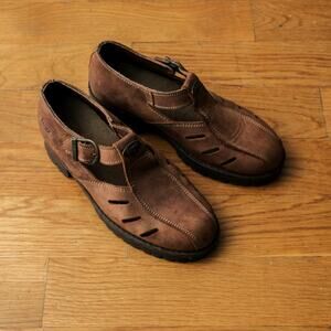 Lugz Gladiator Oxford Leather Shoes Brown Y2K 90s Retro Boho Classic Grunge sz 8